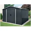 Image de Abri jardin métal 10,4m2 3,24 x 3,22 x h2,05m