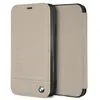 Image de Étui Portefeuille - BMW - BMFLBKI61LLST - Cuir Véritable - Beige/Taupe - Protection Chocs