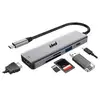 Image de Lecteur De Carte Et Hub Usb C 4 En 1 Id Dock Travel Gris Sidéral