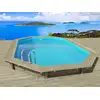 Image de Piscine Bois Palma 145 Gamme Premium Octogonale Filtration Sable 7,57x4,07m 1,44m