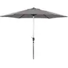 Image de Parasol Jardin Droit Alu "sol" - Rond - Ø 3m - Gris