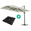 Image de Parasol Jardin Déporté Alu "sun 4 " - Rectangle - 3 X 4 M - Ecru - Dall