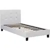 Image de Lit Simple En Pvc "julia" - 90 X 190 Cm - Blanc