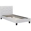 Image de Lit simple en pvc Julia - 90 x 190 cm - Blanc