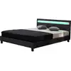 Image de Lit led maria - 160 x 200 cm - noir