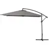 Image de Parasol jardin déporté alu ilios 3 - carré - 3 x3 m - gris