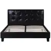 Image de Lit double en pvc julia - 140 x 190 cm - noir