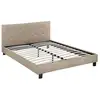 Image de Lit double en pvc julia - 140 x 190 cm - taupe