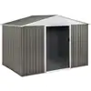 Image de Abri de jardin métal dallas - 5,29 m2 (4,83 m2 au sol) - taupe
