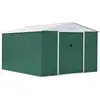 Image de Abri de jardin métal rosas - 10,85 m² - vert