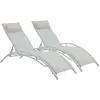 Image de Bain De Soleil En Aluminium "beauty" - Phoenix - Ecru - Lot De 2