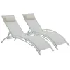 Image de Bain de soleil en aluminium Beauty - Phoenix - Ecru - Lot de 2