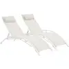 Image de Bain de soleil en aluminium beauty - phoenix - ecru - lot de 2