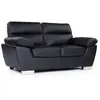Image de Canapé fixe en cuir reconstitué et PVC Dallas - 169 x 88 x 90 cm - 2 places - Noir