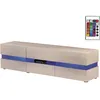 Image de Meuble TV LED Vida - 177 x 39 x 45 cm - Blanc laqué