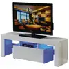 Image de Meuble tv led borda - 130 x 34 x 45 cm - blanc laqué