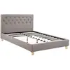 Image de Lit Double "emmy" - 140 X 190 Cm - Taupe