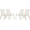 Image de Fauteuil jardin textilène cordoba - phoenix - écru - lot de 4