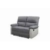 Image de Canapé relax Lincoln - 147 x 89 x 103 cm - 2 places - Blanc / gris clair