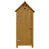 Image de Armoire de jardin Cabanon - 77 x 54.5 x 179 cm - Marron