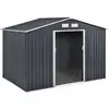 Image de Abri de jardin métal vegas - 5,29 m2 (4,83 m2 au sol) - gris