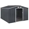 Image de Abri de jardin métal vegas - 7,06 m² - gris