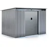 Image de Abri de jardin métal toit plat Texas - 472 m² - Gris