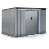 Image de Abri de jardin métal toit plat texas - 4,72 m² - gris