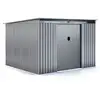 Image de Abri de jardin métal toit plat texas - 6,29 m² - gris