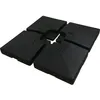 Image de 4 Dalles à lester pour gros parasol déporté - 4 x 3 - 104 KG - Noir