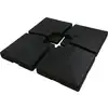Image de 4 dalles à lester pour gros parasol déporté - 4 x 3 - 104 kg - noir