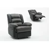 Image de Fauteuil Relax "buckingham" - 85 X 93 X 100 Cm - Noir / Gris Foncé