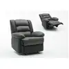 Image de Fauteuil relax buckingham - 85 x 93 x 100 cm - noir - gris foncé