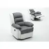Image de Fauteuil relax buckingham - 85 x 93 x 100 cm - blanc - gris clair