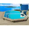 Image de Piscine bois palma 145 7.57 x 4.07 x 1.44 m - bâche à bulles 180 µ - bâche hiver 280 g-m²