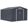 Image de Abri de jardin métal Vegas - 13 m² - Gris