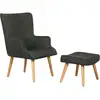 Image de Fauteuil style scandinave tissu odense - 1 place - gris foncé
