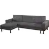 Image de Canapé d'angle convertible et réversible theo- 4 places - gris
