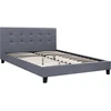 Image de Lit Double En Pvc "julia" - 160 X 200 - Gris Clair