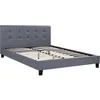 Image de Lit double en pvc Julia - 160 x 200 - Gris clair