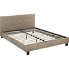 Image de Lit double en pvc Julia - 160 x 200 - Taupe