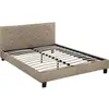 Image de Lit double en pvc julia - 160 x 200 - taupe