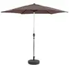 Image de Parasol jardin droit alu sol - rond - ø 3m - taupe - avec pied à lester