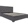 Image de Lit double avec coffre Tino - 140 × 190 cm - Gris