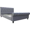 Image de Lit Velours "godefroy" - 140 X 190 Cm - Gris