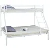 Image de Lit superposé en métal Leo Sommiers inclus - 90/140 x 190 cm - Blanc