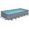 Image de Piscine Tubulaire Grise - "ludo 5" - 7.32 X 3.66 X 1.32 M - Sans Filtra