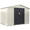Image de Abri de jardin métal nebraska - 5,29 m2 (4,83 m2 au sol) - beige