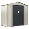 Image de Abri de jardin métal Nebraska - 4.07 m² - Beige/Gris anthracite