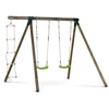 Image de Portique Bois "Timo" avec 2 Balançoires et 1 Échelle de Corde - Dimensions 240 x 240 x 230 cm